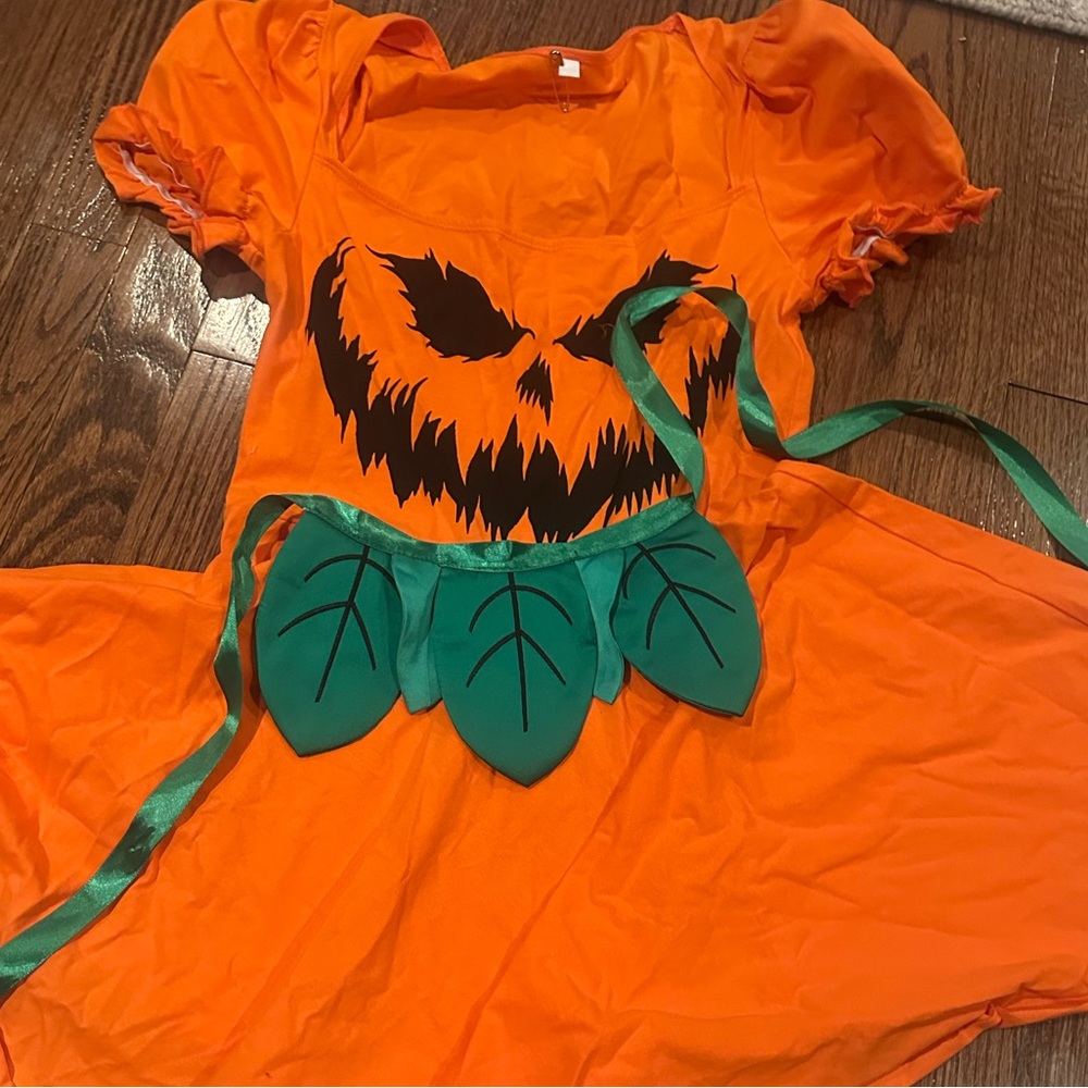 Dolls Kill Happy Orange Pumpkin Dress Costume size M - Picture 5 of 5